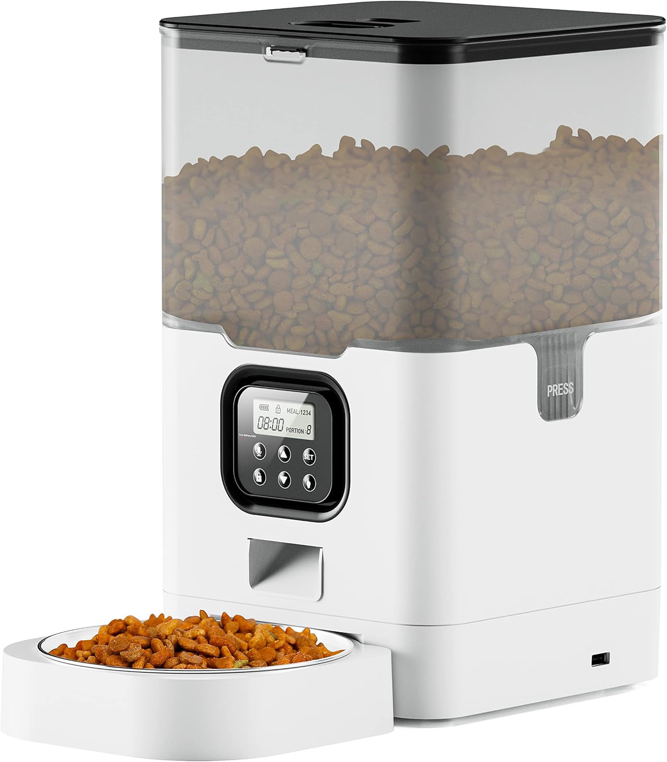 Automatic Cat Feeders - Timed Pet Feeder for Cats and Dogs with Dry Food Dispenser