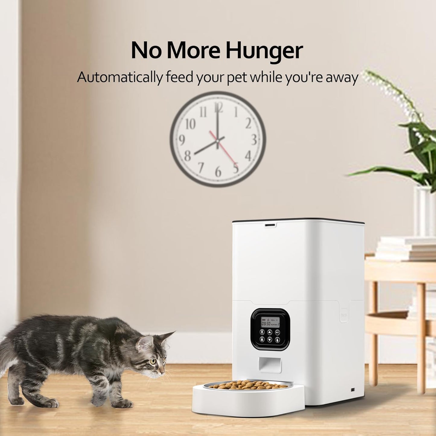 Automatic Cat Feeders - Timed Pet Feeder for Cats and Dogs with Dry Food Dispenser