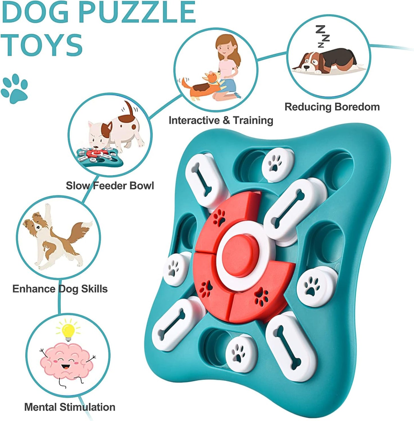 Dog Puzzle Toys - Interactive, Mentally Stimulating Toys for IQ Training & Brain Stimulation