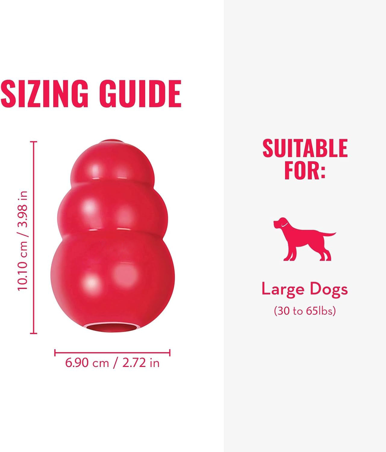 Classic Stuffable Dog Toy - Fetch & Chew Toy for Dogs - Treat-Filling Capabilities & Erratic Bounce