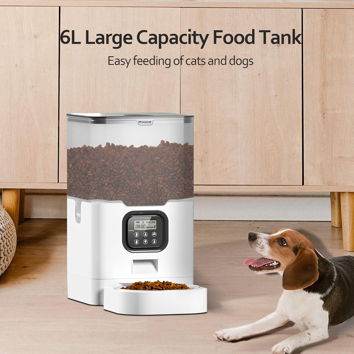 Automatic Cat Feeders - Timed Pet Feeder for Cats and Dogs with Dry Food Dispenser