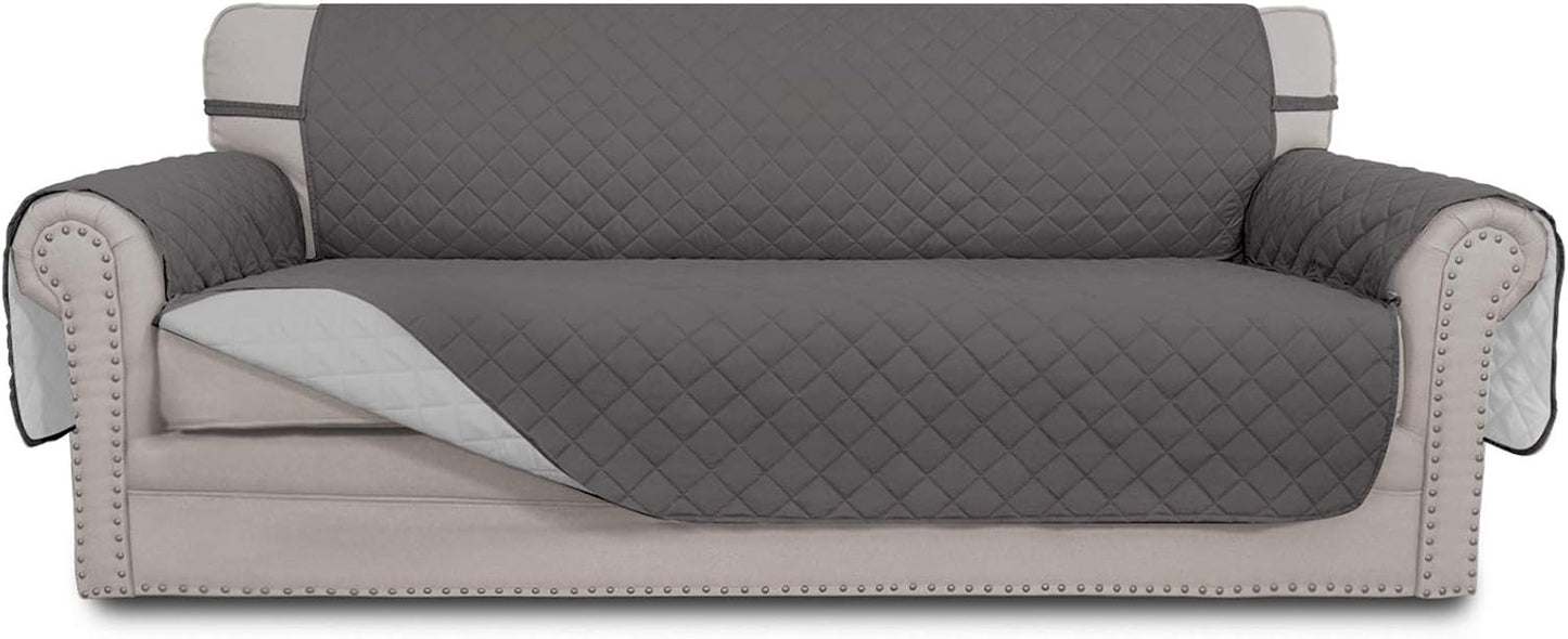 Reversible Couch Cover for 3/4 Cushion Couch Sofa Cover for Dogs Water Resistant Furniture Protector Cover