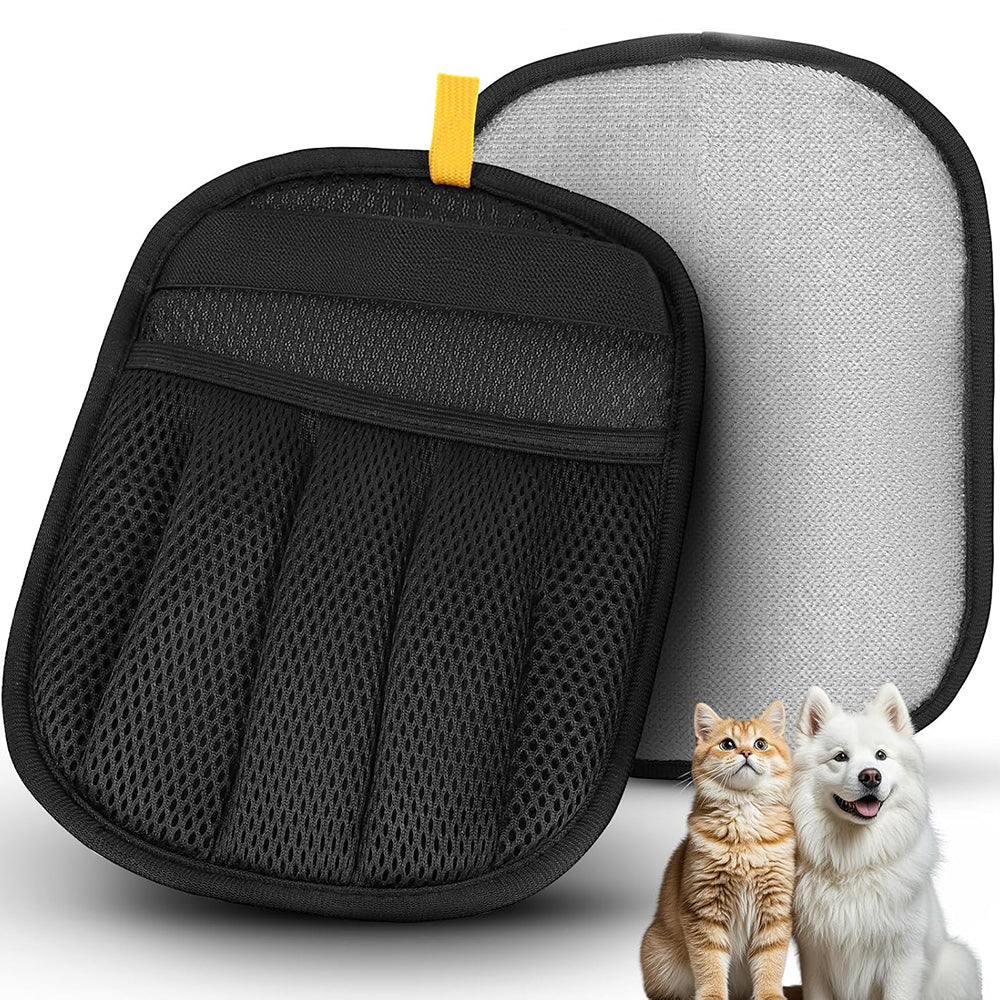Magic Brush Pet Hair Remover, Five-Finger Electrostatic Dog Cat Hair Removal Gloves for Couch, Furniture,Clothing