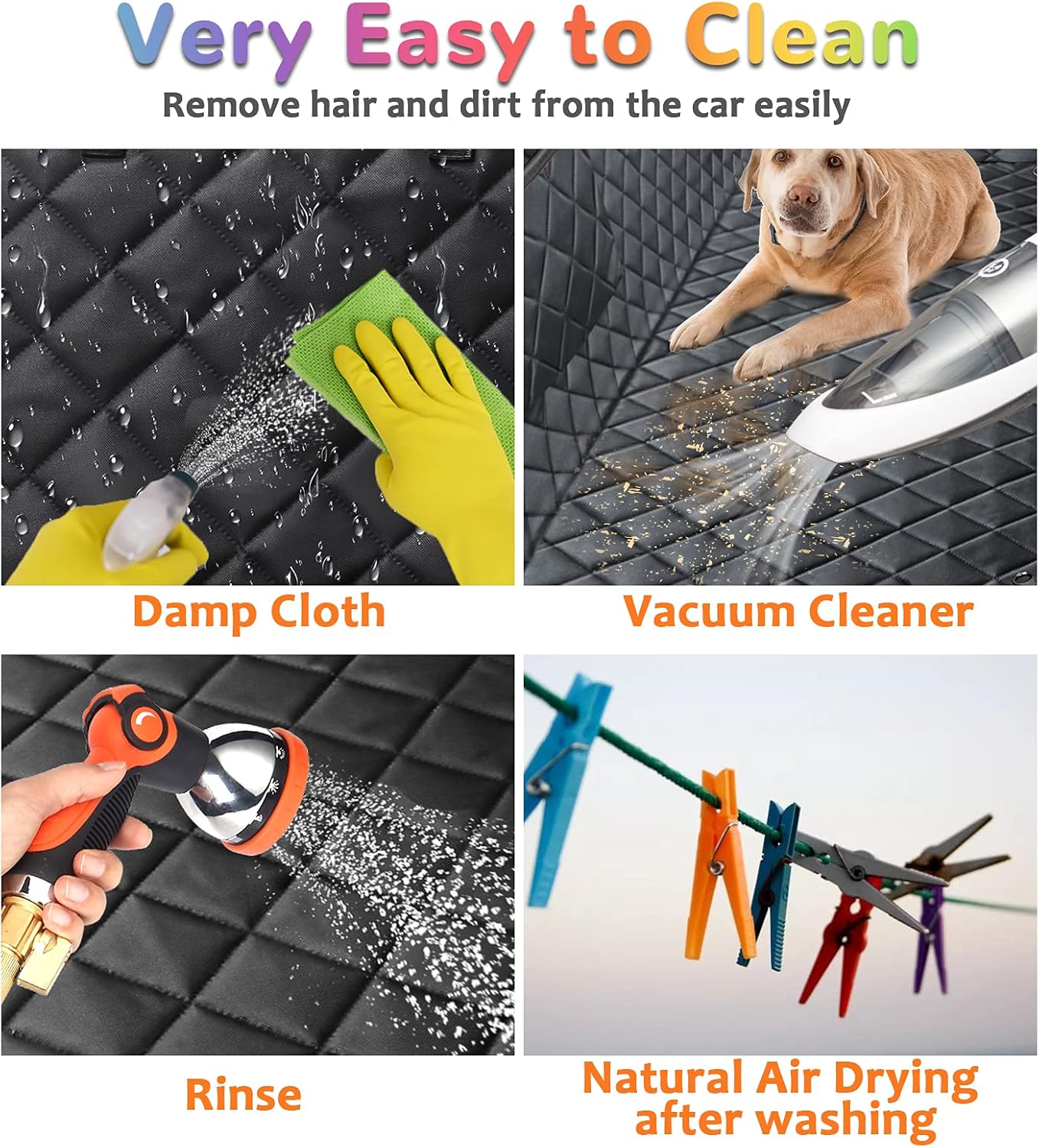 Dog Car Seat Cover for Pets 100% Waterproof Seat Cover Hammock 600D Heavy Duty Scratch Proof Nonslip