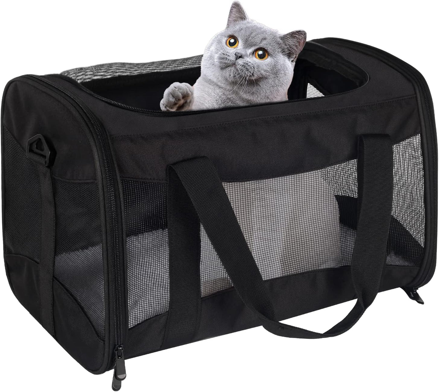 Cat Carrying Case Pet Dog Carrier Soft-Sided Cat Bag Airline Approved, Pet Travel Carrier Up to 15 Lbs