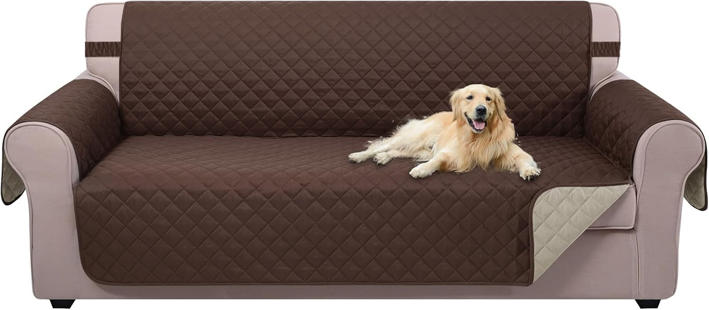 Reversible Couch Cover for 3/4 Cushion Couch Sofa Cover for Dogs Water Resistant Furniture Protector Cover