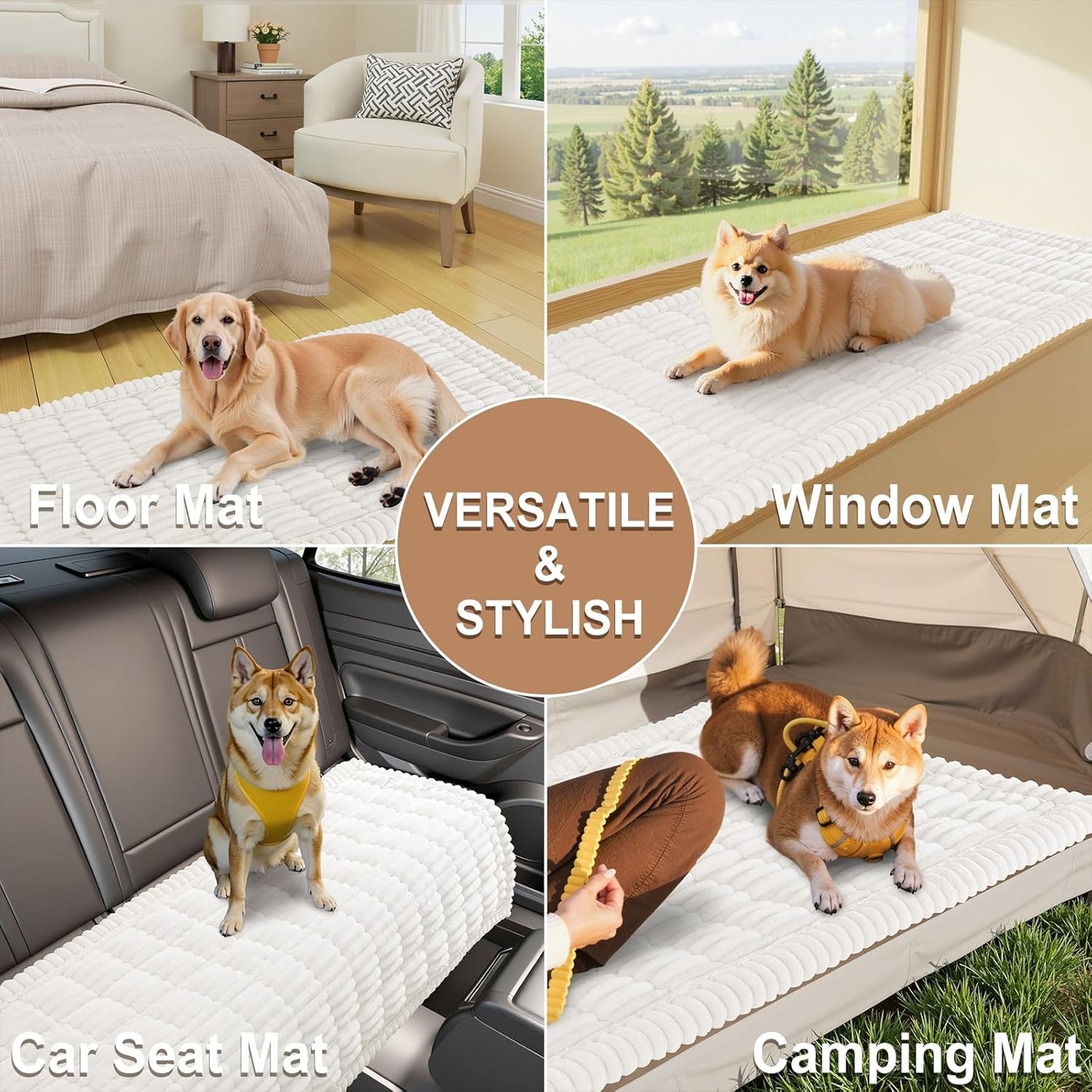 Couch Cover for Dogs Washable, Non Slip Fuzzy Pet Couch Covers for 3 Cushion Sofa Pet Friendly