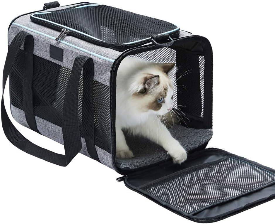 Dog Carrier for Pets Up to 16 Lbs, Soft-Sided Cat Bag Animal Carriers Travel Puppy Carry