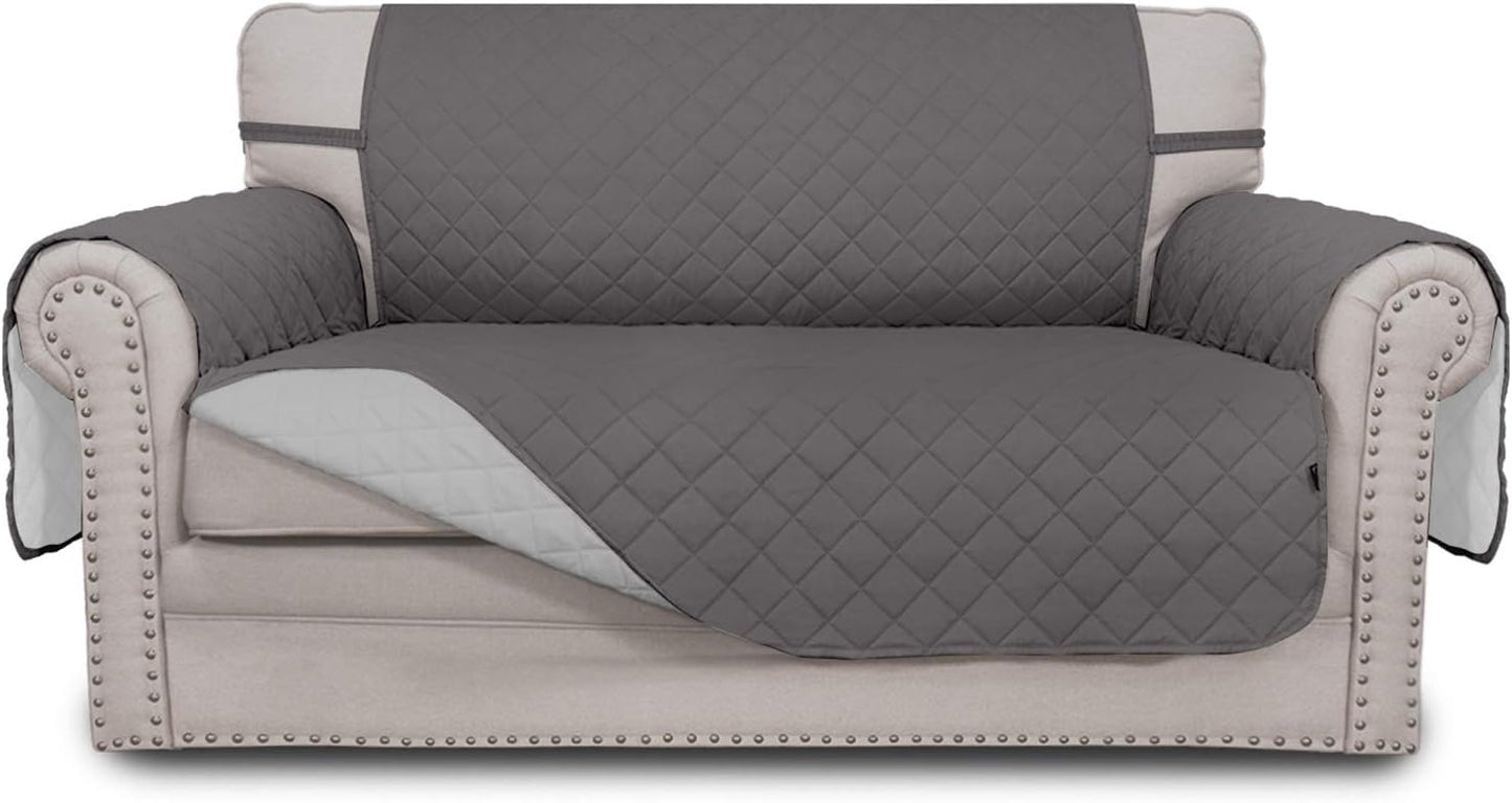 Reversible Couch Cover for 3/4 Cushion Couch Sofa Cover for Dogs Water Resistant Furniture Protector Cover