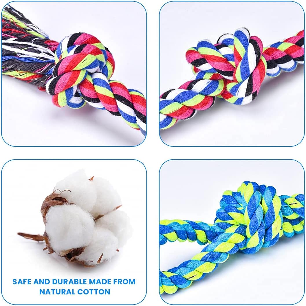 2 Pack Indestructible Heavy Duty Dog Rope Toys for Large Breed Aggressive Chewers