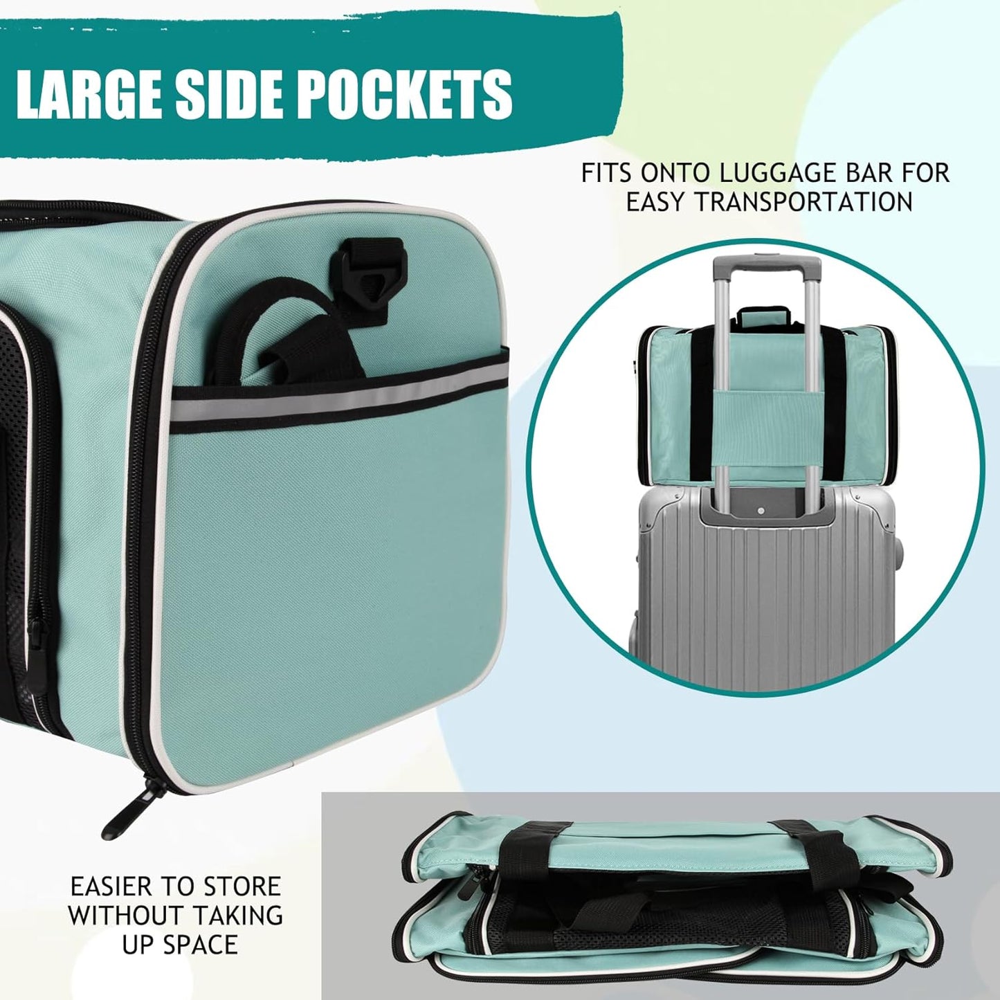Dog Carrier for Small Medium Pet Carriers Up to15Lbs, Portable Cats Carrier Soft- Sided Puppy Dogs Bag