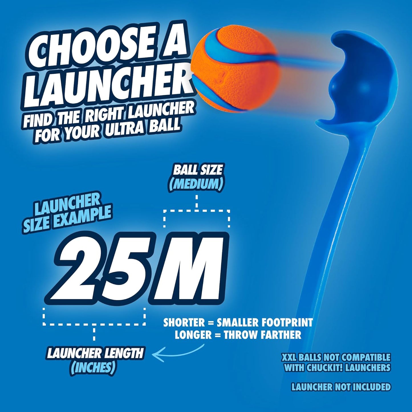 Ultra Ball Dog Toy - Medium Bouncy Fetch Balls For Dogs 20-60 lbs - Made from Durable Rubber