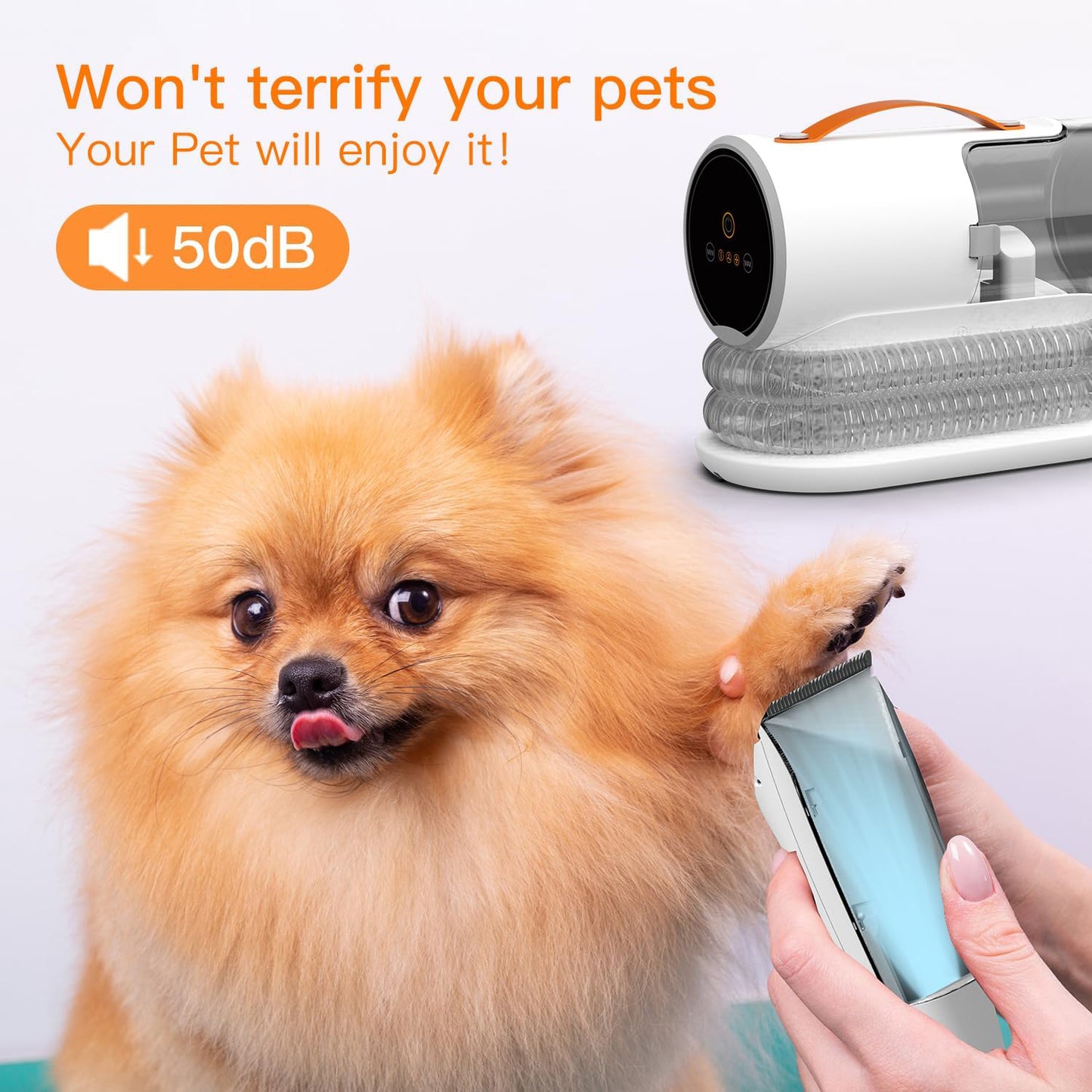 Dog Grooming Vacuum Kit,12000Pa Strong Pet Vacuum for Shedding,Grooming Hair Tools