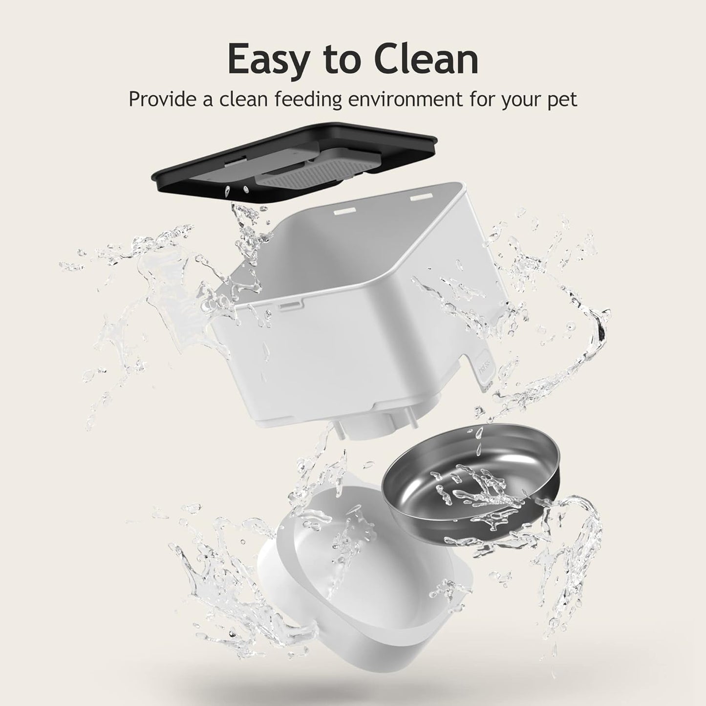 Automatic Cat Feeders - Timed Pet Feeder for Cats and Dogs with Dry Food Dispenser