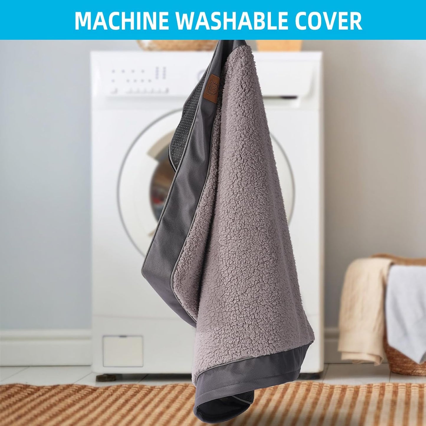 Dog Beds with Removable Washable Cover for Large Dogs, Waterproof Dog Cat Bed