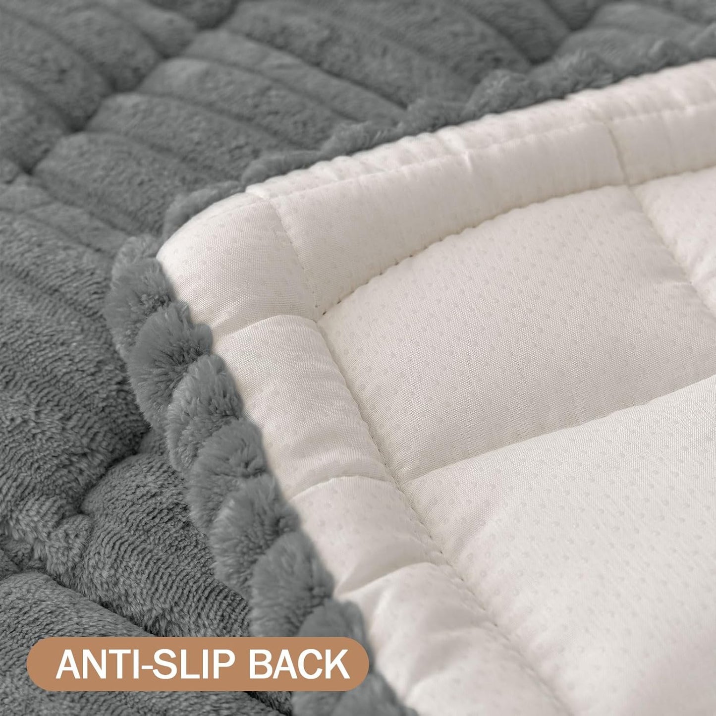 Couch Cover for Dogs Washable, Non Slip Fuzzy Pet Couch Covers for 3 Cushion Sofa Pet Friendly