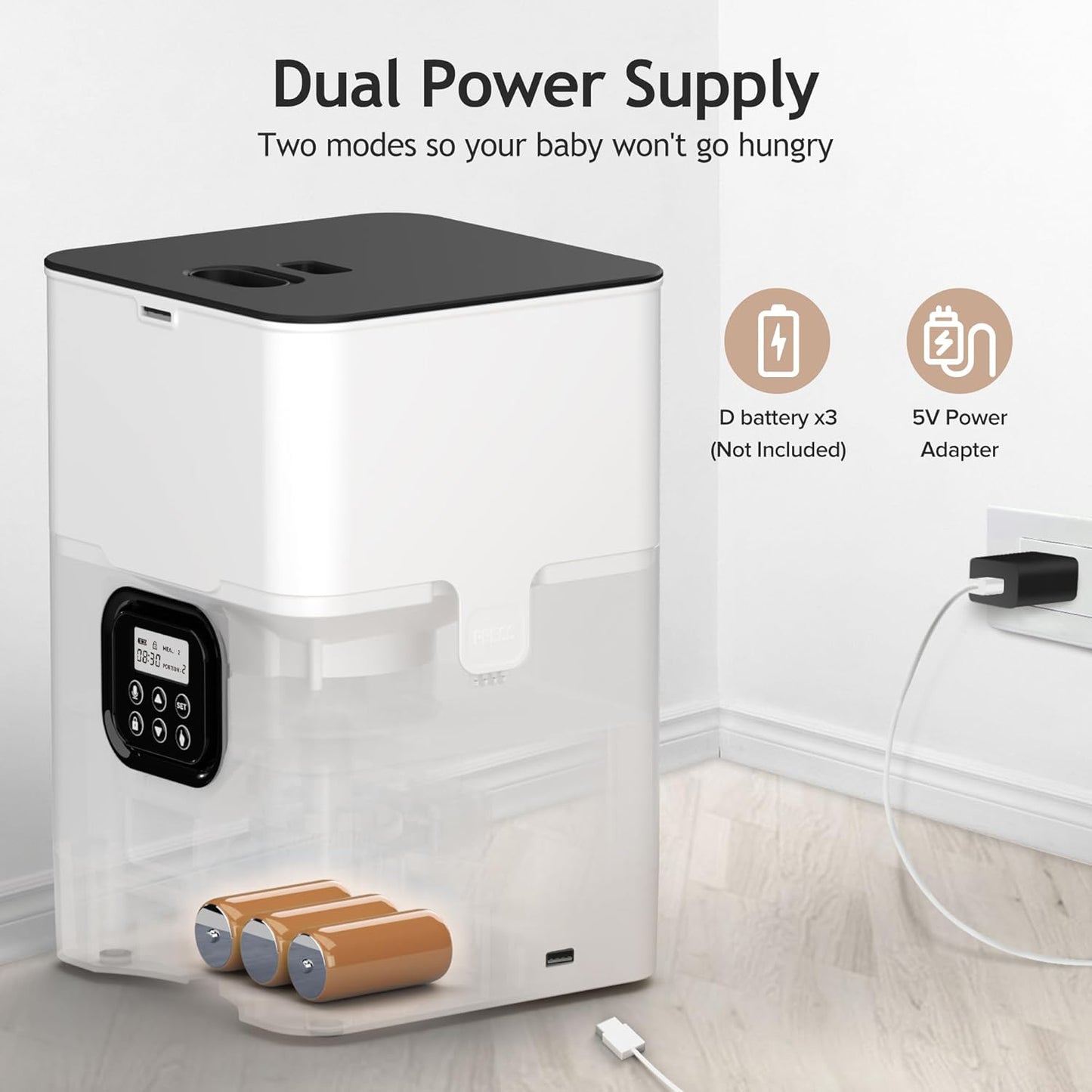 Automatic Cat Feeders - Timed Pet Feeder for Cats and Dogs with Dry Food Dispenser