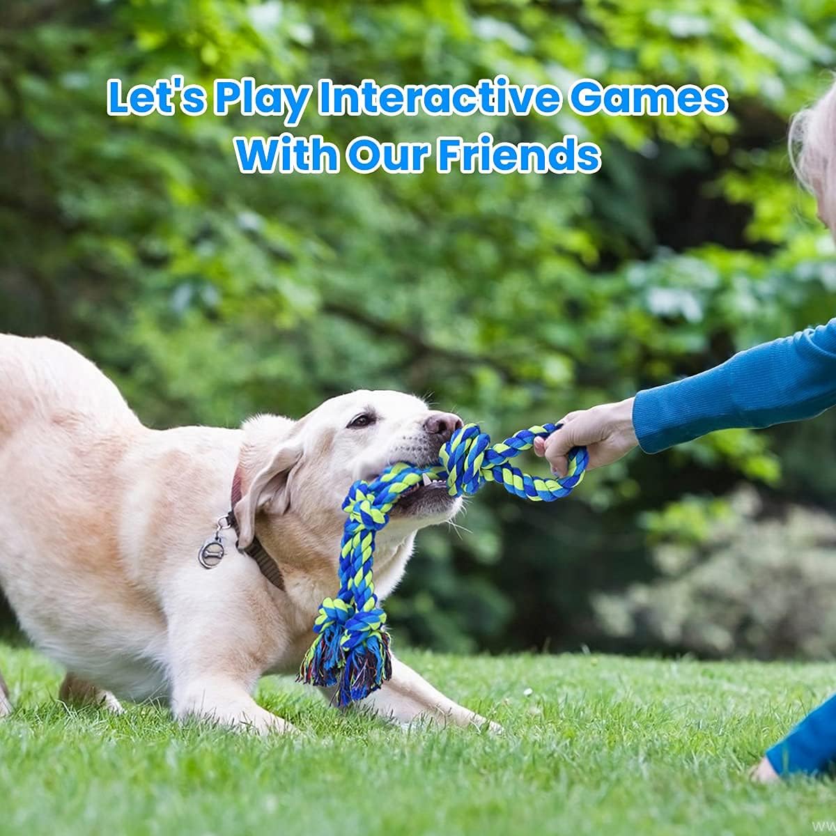 2 Pack Indestructible Heavy Duty Dog Rope Toys for Large Breed Aggressive Chewers