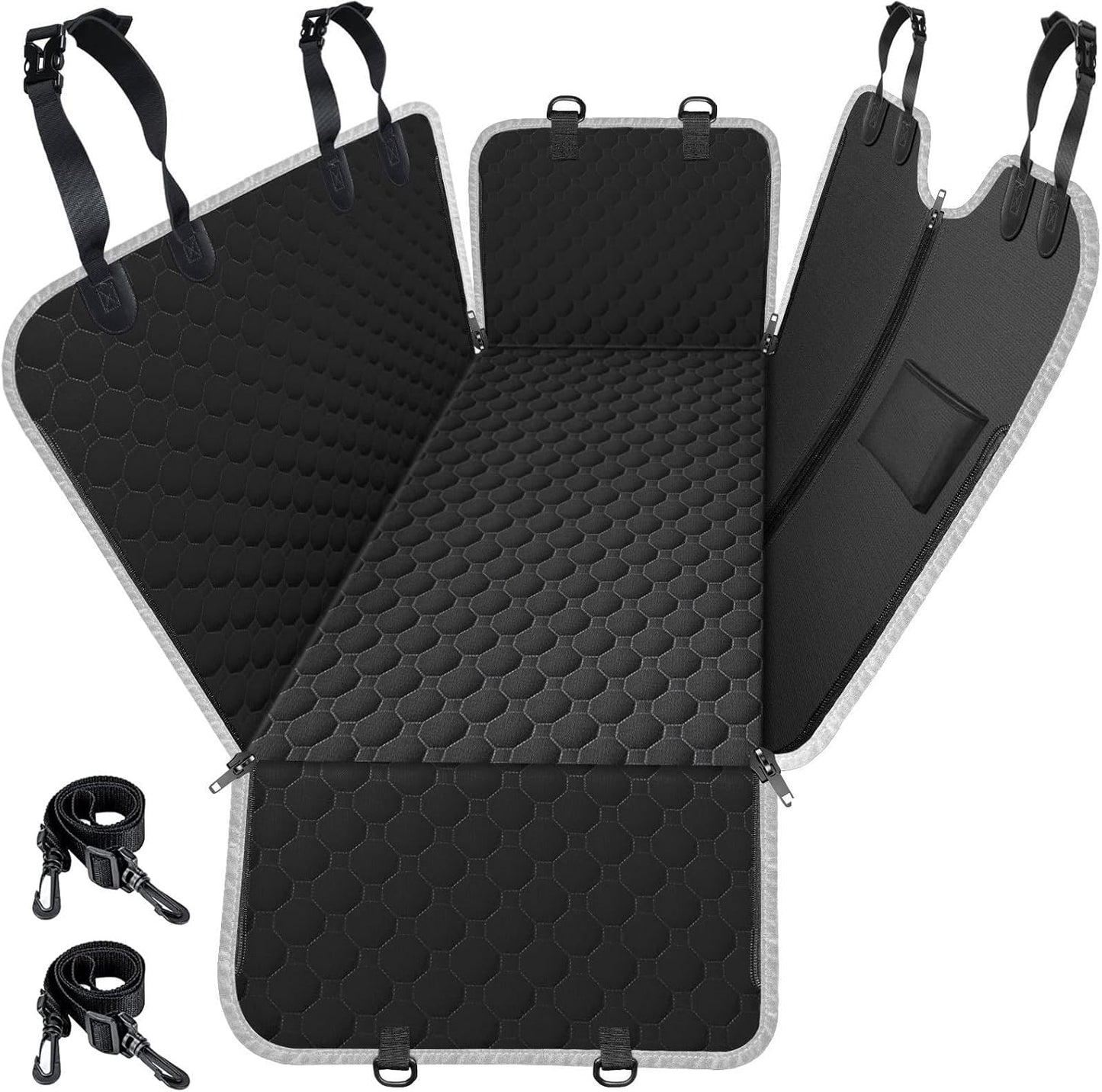 Dog Car Seat Cover for Back Seat, 600D Heavy Duty Waterproof & Scratch-Resistant Dog Hammock