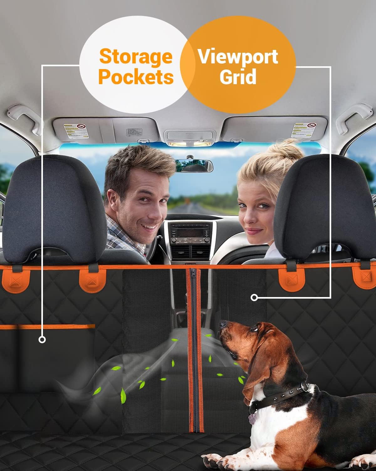 Dog Car Seat Cover, 600D Heavy Durable Dog Seat Cover for Car Back Seat Waterproof