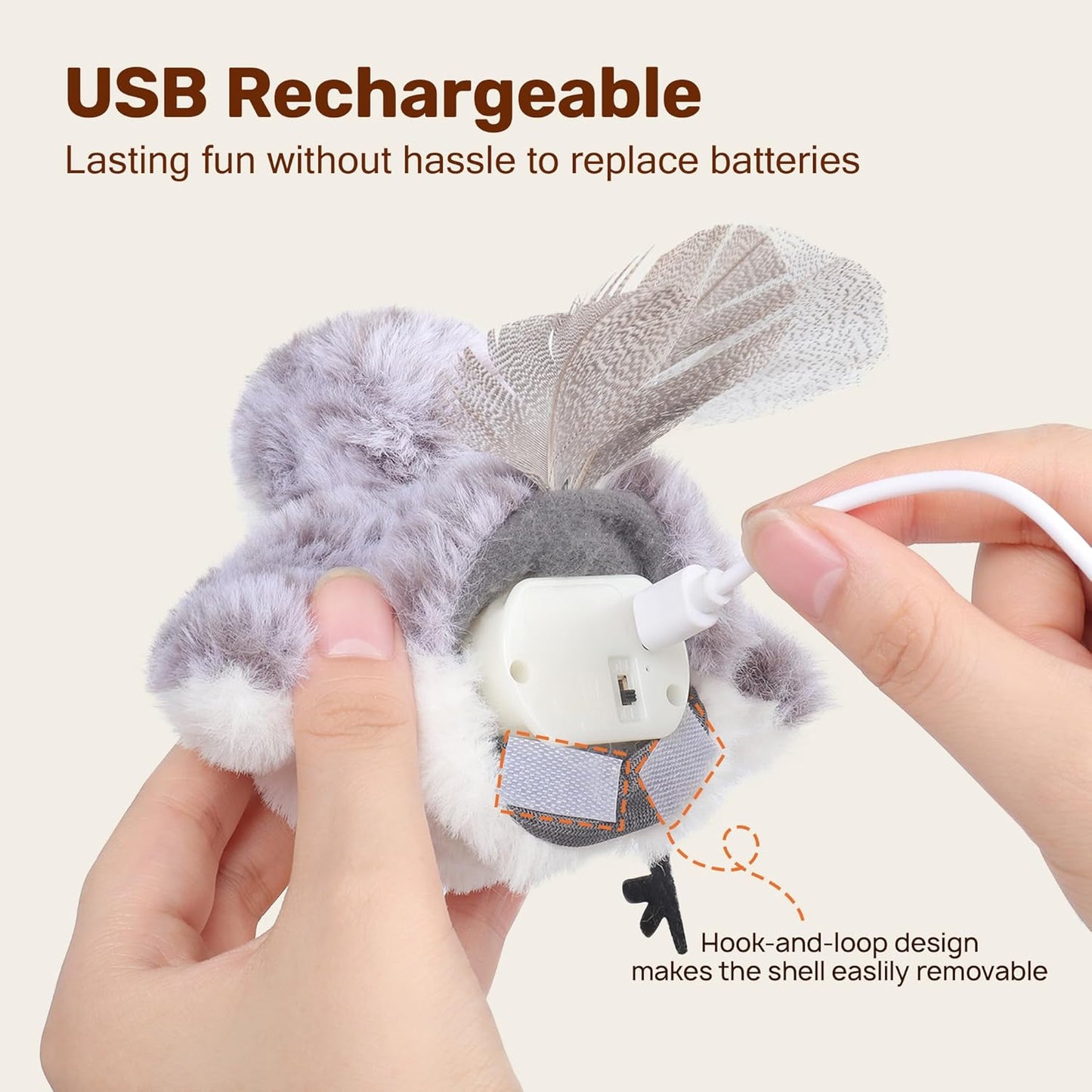 Cat Toys Flapping Bird (No Flying), Lifelike Sandpiper Chirp Tweet, Interactive Cat Exercise Toys