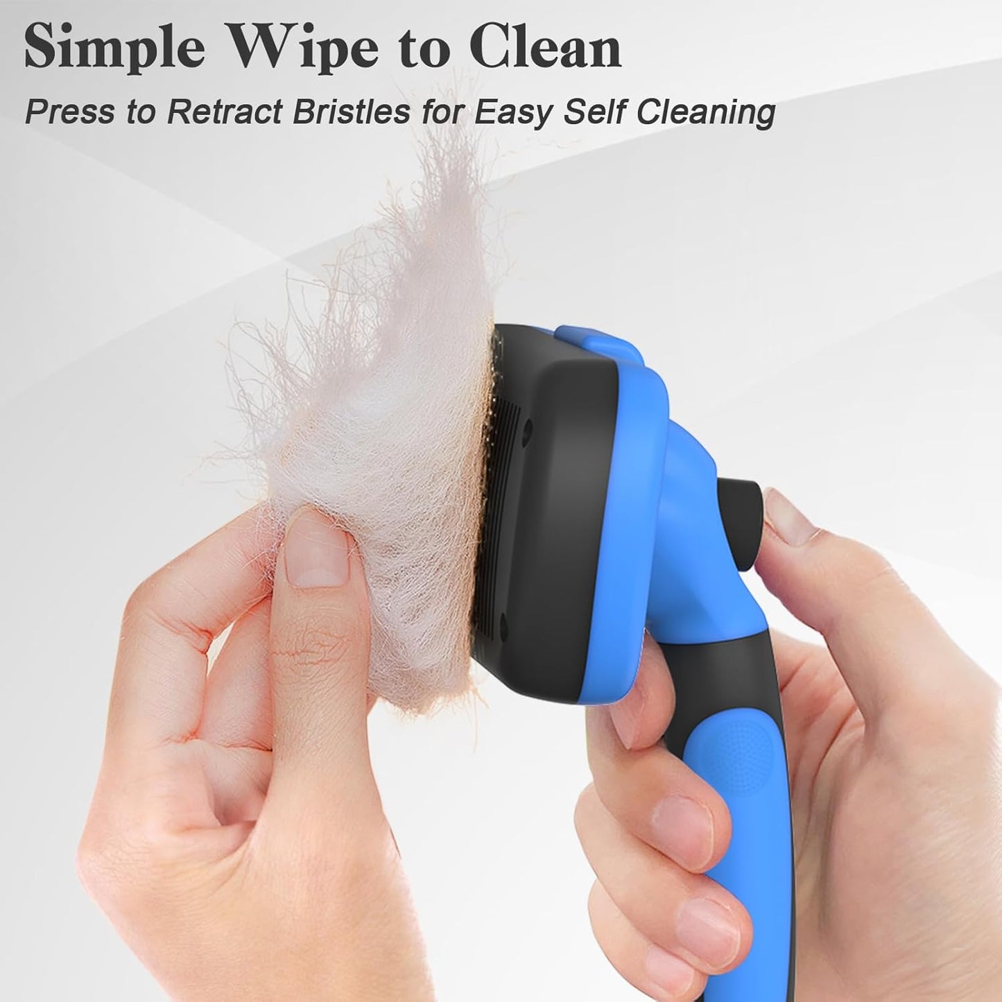 Self Cleaning Slicker Pet Brush - Skin Friendly Deshedding Grooming Tool for Dogs & Cats