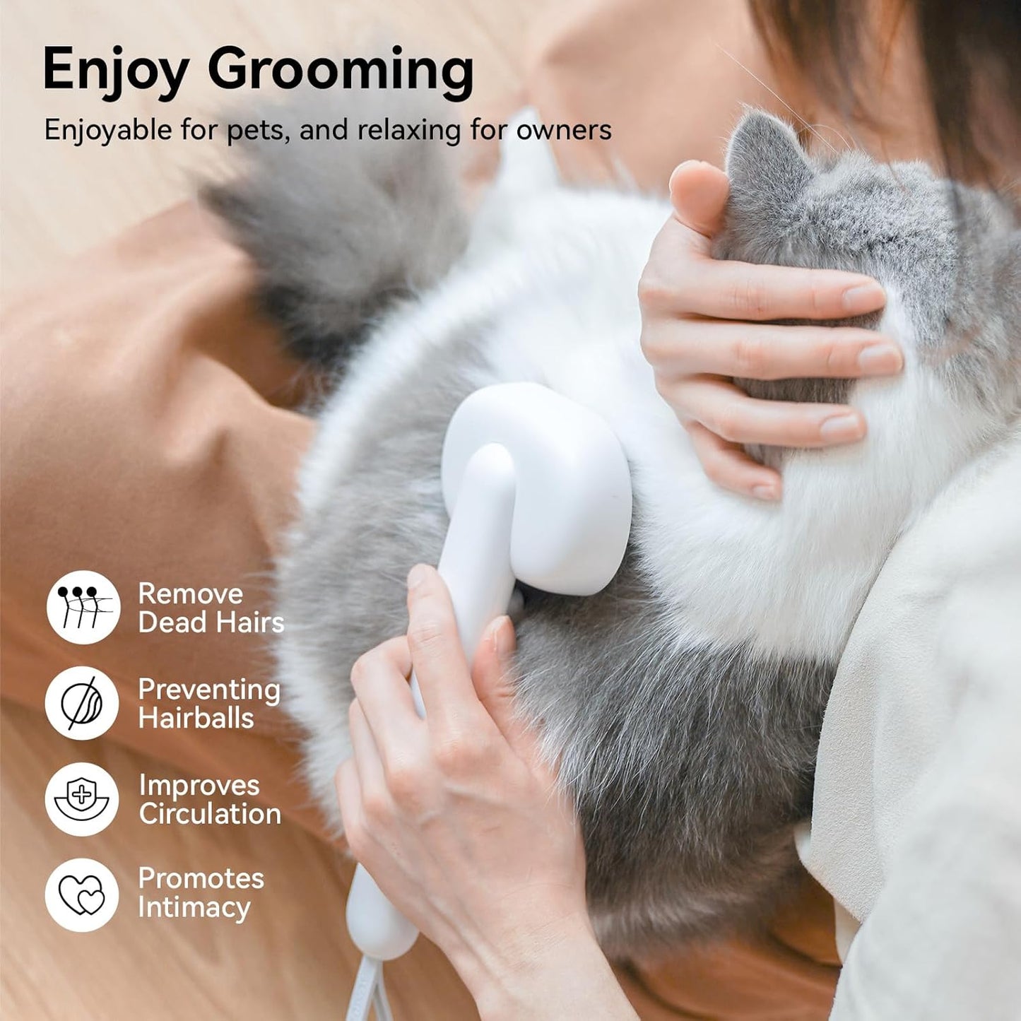 Dog Cat Brush for Shedding, Cat Brush for Long or Short Haired Grooming Deshedding Brush