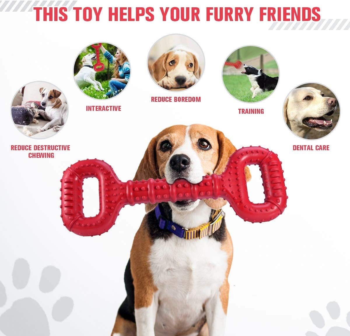 Dog Toys for Aggressive Chewers Large Breed, 15 inch Interactive Long Lasting Dogs Toy