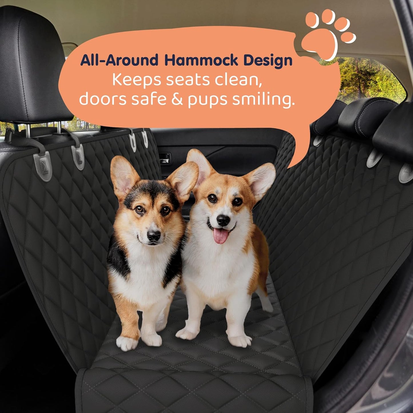 Dog Car Seat Cover, Seat Cover for Dogs Pet Car Seat Protector Waterproof Bench Car Seat Cover