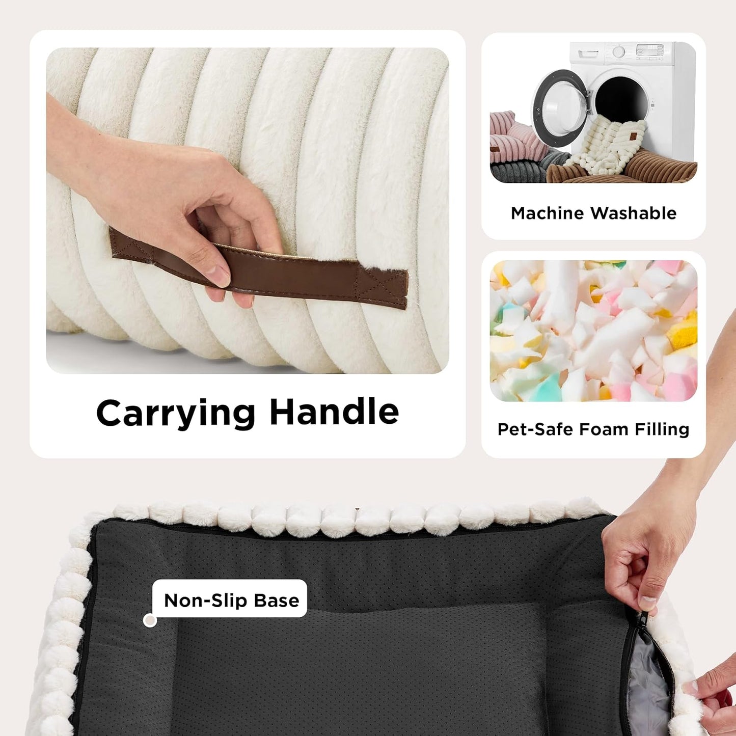 Dog Cat Couch for Pets, Fluffy Dog Beds with Premium Soft Corduroy Fleece