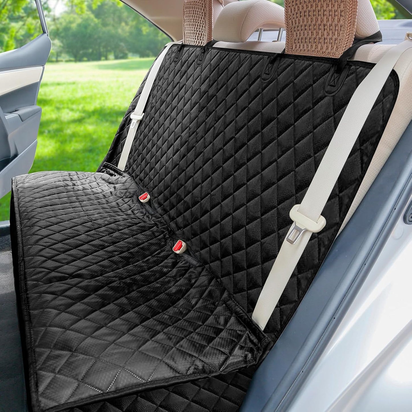 Waterproof Scratchproof Pet Dog Bench Seat Covers for Cars, Trucks, SUVs, Nonslip Durable
