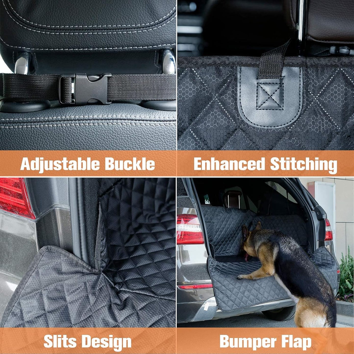 SUV Cargo Liner for Dogs, Waterproof Pet Cargo Cover Dog Seat Mat for SUVs Sedans Vans
