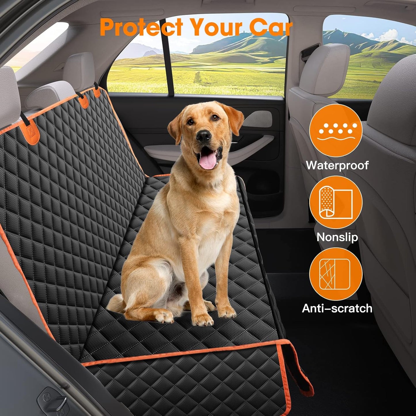 Dog Seat Cover for Car Back Seat Waterproof Dog Seat Covers for Cars for Trucks & SUVs