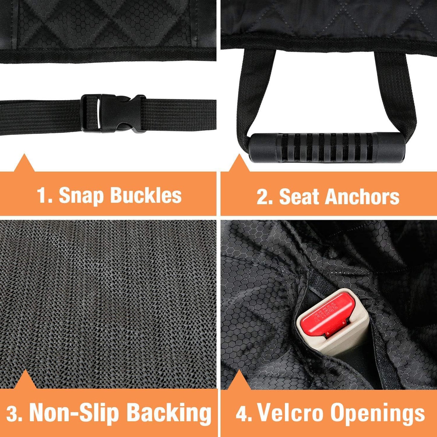 Waterproof Scratchproof Pet Dog Bench Seat Covers for Cars, Trucks, SUVs, Nonslip Durable