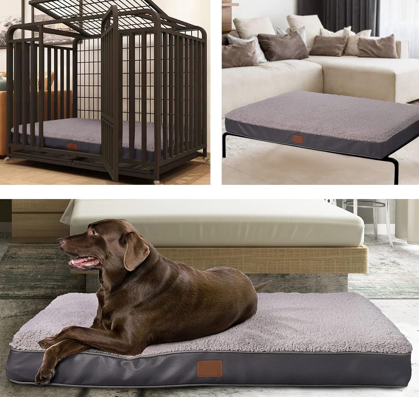 Dog Beds with Removable Washable Cover for Large Dogs, Waterproof Dog Cat Bed