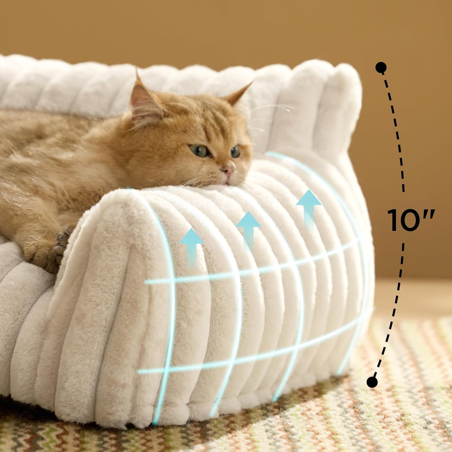 Dog Cat Couch for Pets, Fluffy Dog Beds with Premium Soft Corduroy Fleece