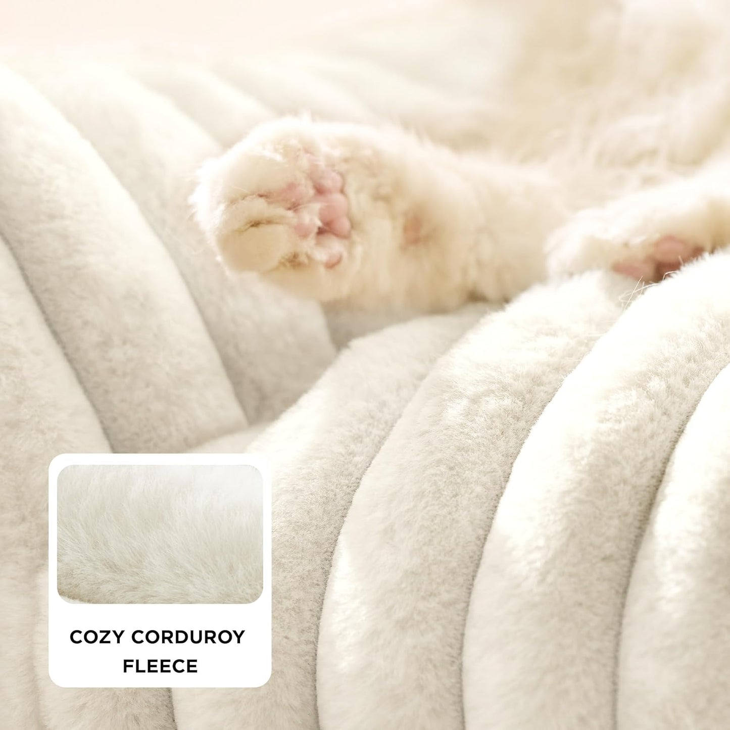 Dog Cat Couch for Pets, Fluffy Dog Beds with Premium Soft Corduroy Fleece