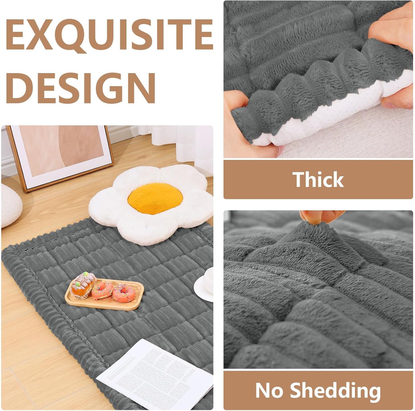 Couch Cover for Dogs Washable, Non Slip Fuzzy Pet Couch Covers for 3 Cushion Sofa Pet Friendly