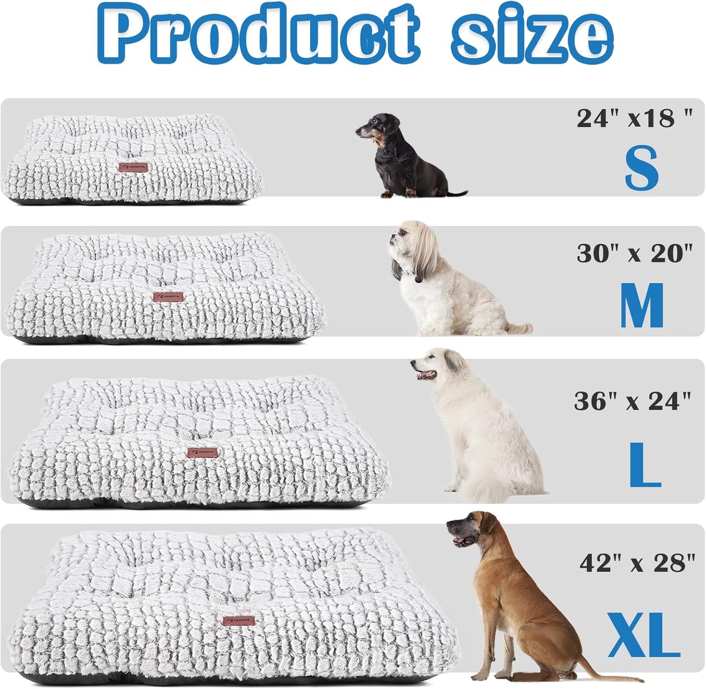 Soft Fluffy Pet Cushion Mat for Small Dogs, Anti-Slip Comfy Kennel Pad for Puppy Crates UK Pets