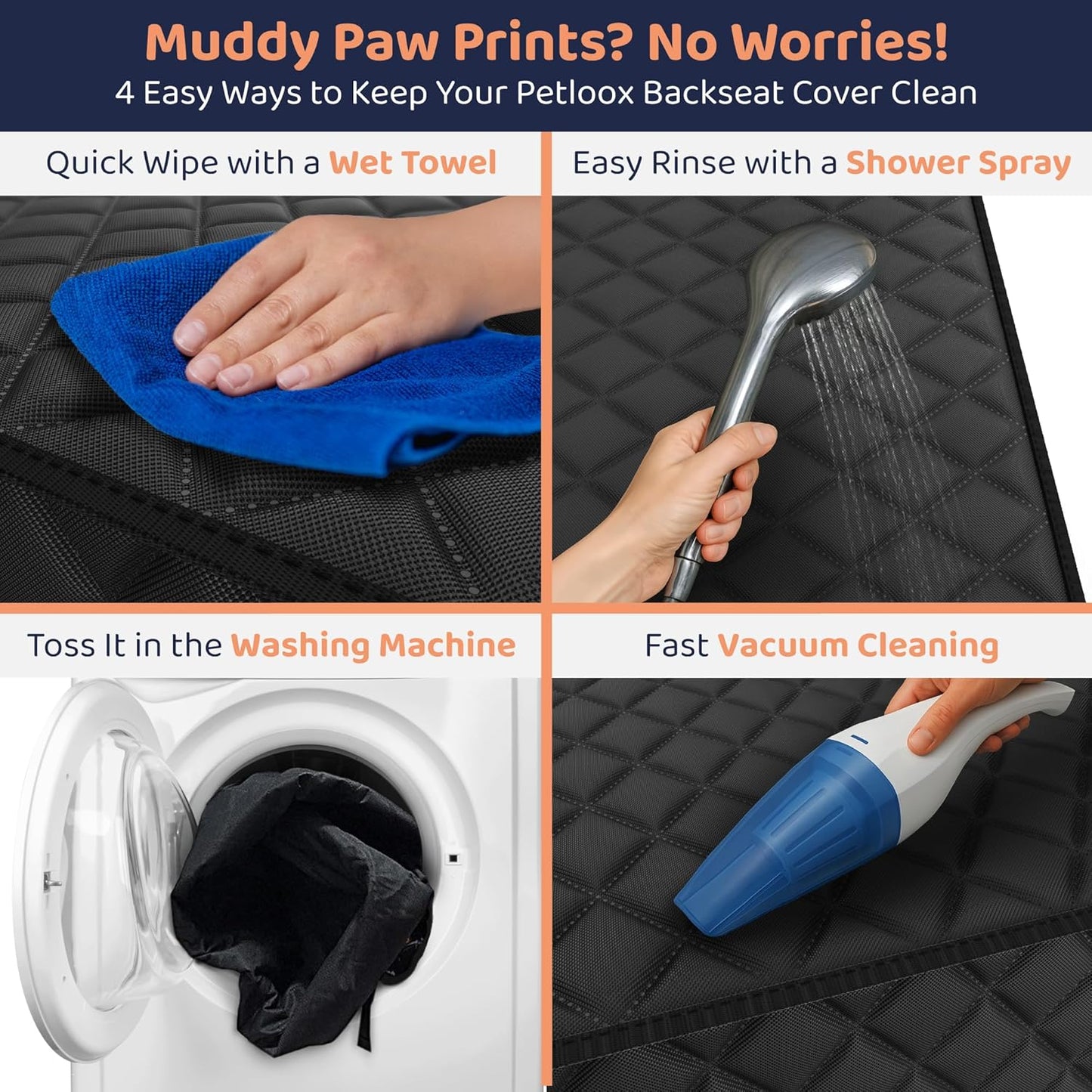 Dog Car Seat Cover, Seat Cover for Dogs Pet Car Seat Protector Waterproof Bench Car Seat Cover