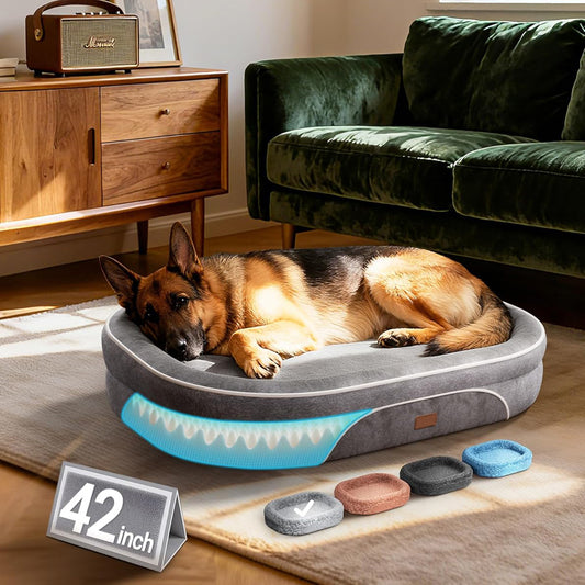 Orthopedic Dog Couch Pet Sofa Cat Beds with Comfort Foam Support, Washable Waterproof Removable Cover