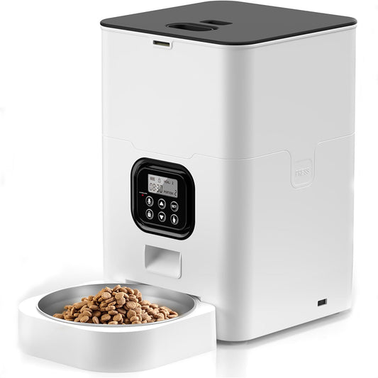 Automatic Cat Feeders - Timed Pet Feeder for Cats and Dogs with Dry Food Dispenser