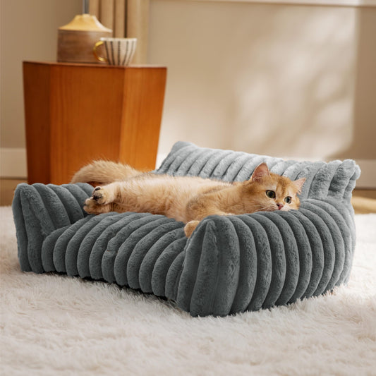 Dog Cat Couch for Pets, Fluffy Dog Beds with Premium Soft Corduroy Fleece