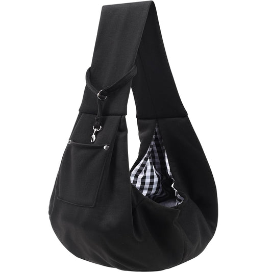 Reversible Puppy Carrier Purse with Storage Pocket, Hand-Free Dog Sling Carrier for Carry Small Dogs and Cats
