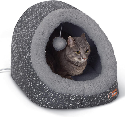 UK Indoor Heated Pet Products Thermo-Pet Cave Heated Dog Cat Bed for Large Cats and Dogs