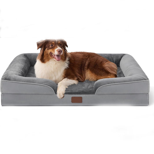 Orthopedic Large Sized Dog Cat Beds, Washable Waterproof Removable Cover, Nonskid Bottom