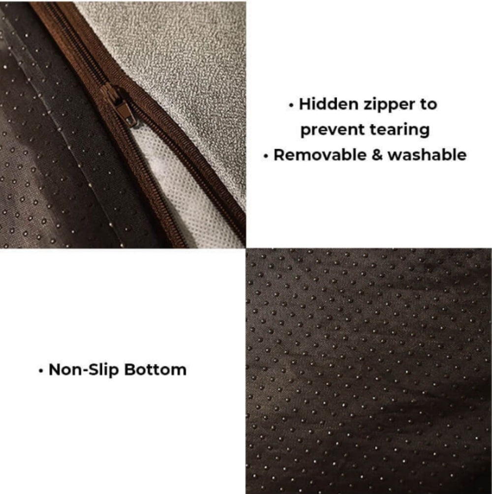 Large Thick Scratch-Resistant Dog Cushion Bed with Spine Support