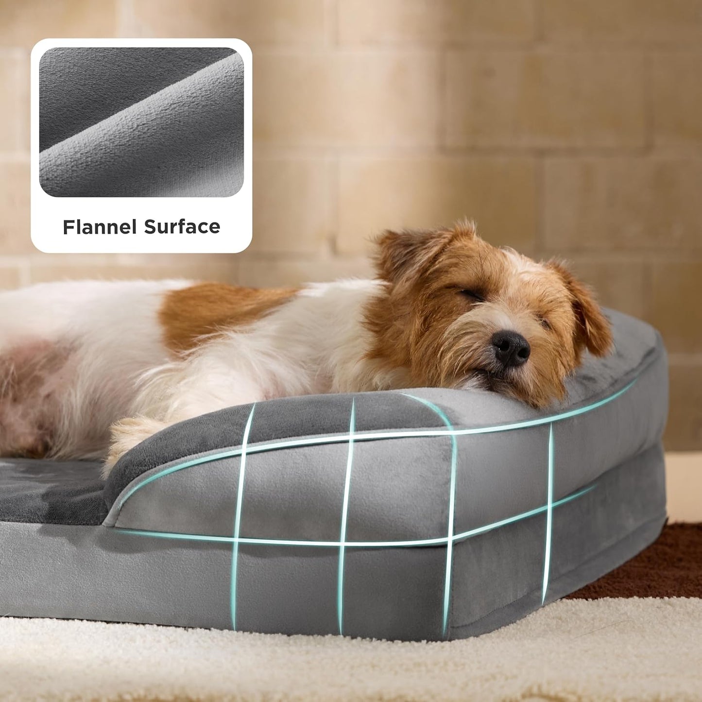 Orthopedic Large Sized Dog Cat Beds, Washable Waterproof Removable Cover, Nonskid Bottom