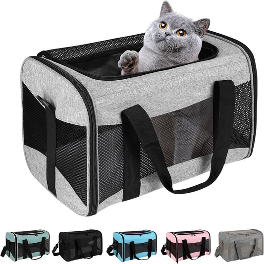 Cat Carrying Case Pet Dog Carrier Soft-Sided Cat Bag Airline Approved, Pet Travel Carrier Up to 15 Lbs