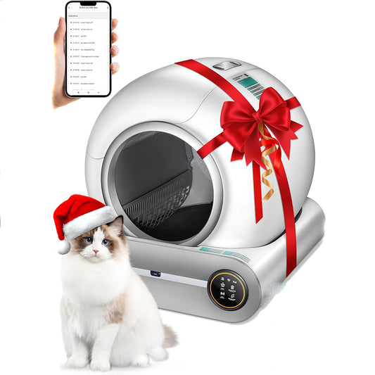 Automatic Litter Box, Upgraded Robot Self Cleaning Litter Box for Multiple Cats